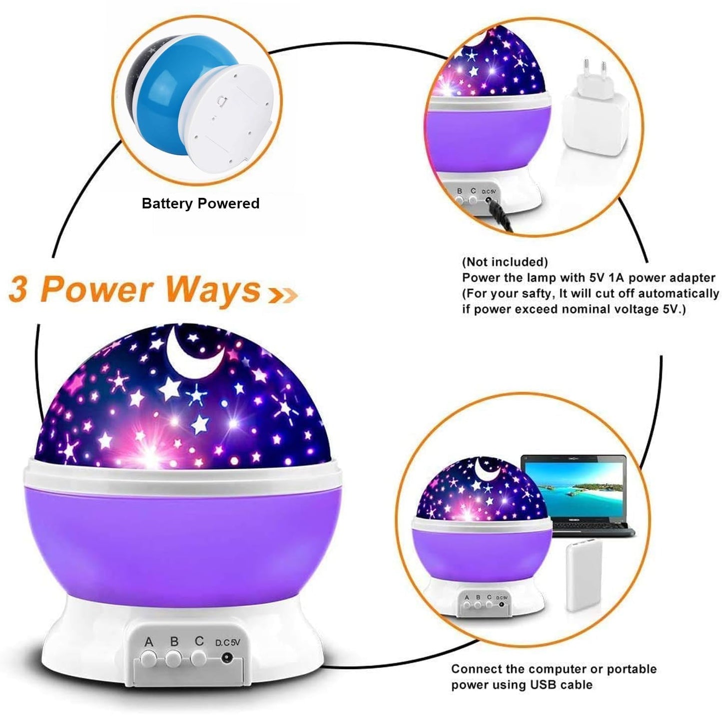 LED Star Light Cosmos Projector Galaxy Night Lamp, Kids Room Lights, Star Master Dream Rotating Projector Lamp for Bedroom, Decoration, 360 Degree Rotating Moon Sky Romantic Gifts