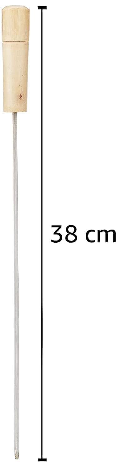 Wellberg Stainless Steel Barbeque Skewers, 15 inch - Set of 6 - WELLBERG