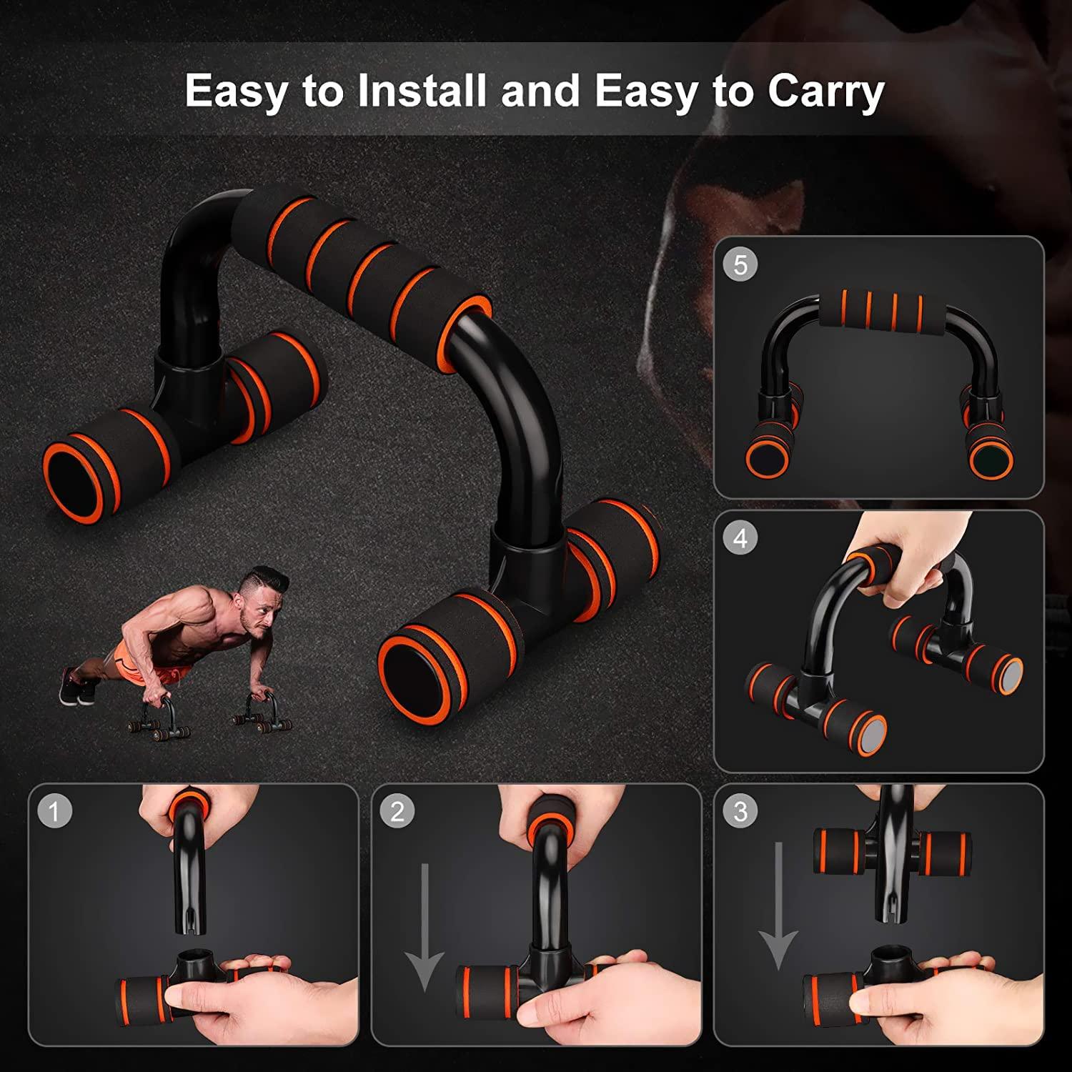 WELLBERG Professional Multifunction Push Up Rack Board Comprehensive Fitness Exercise Workout Push-up Stands Board Body Building Training Gym for Men and Women - WELLBERG
