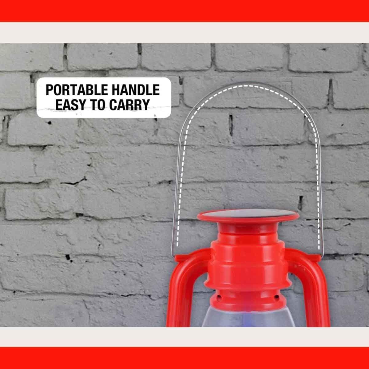 Wellberg Solar Lantern Emergency Light with 7 Step For Home Garden, Travel Camping - WELLBERG