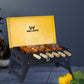 Wellberg Briefcase Charcoal Barbecue Grill with 8 skewers, 1 Grill, 1 Tong (Yellow) - WELLBERG