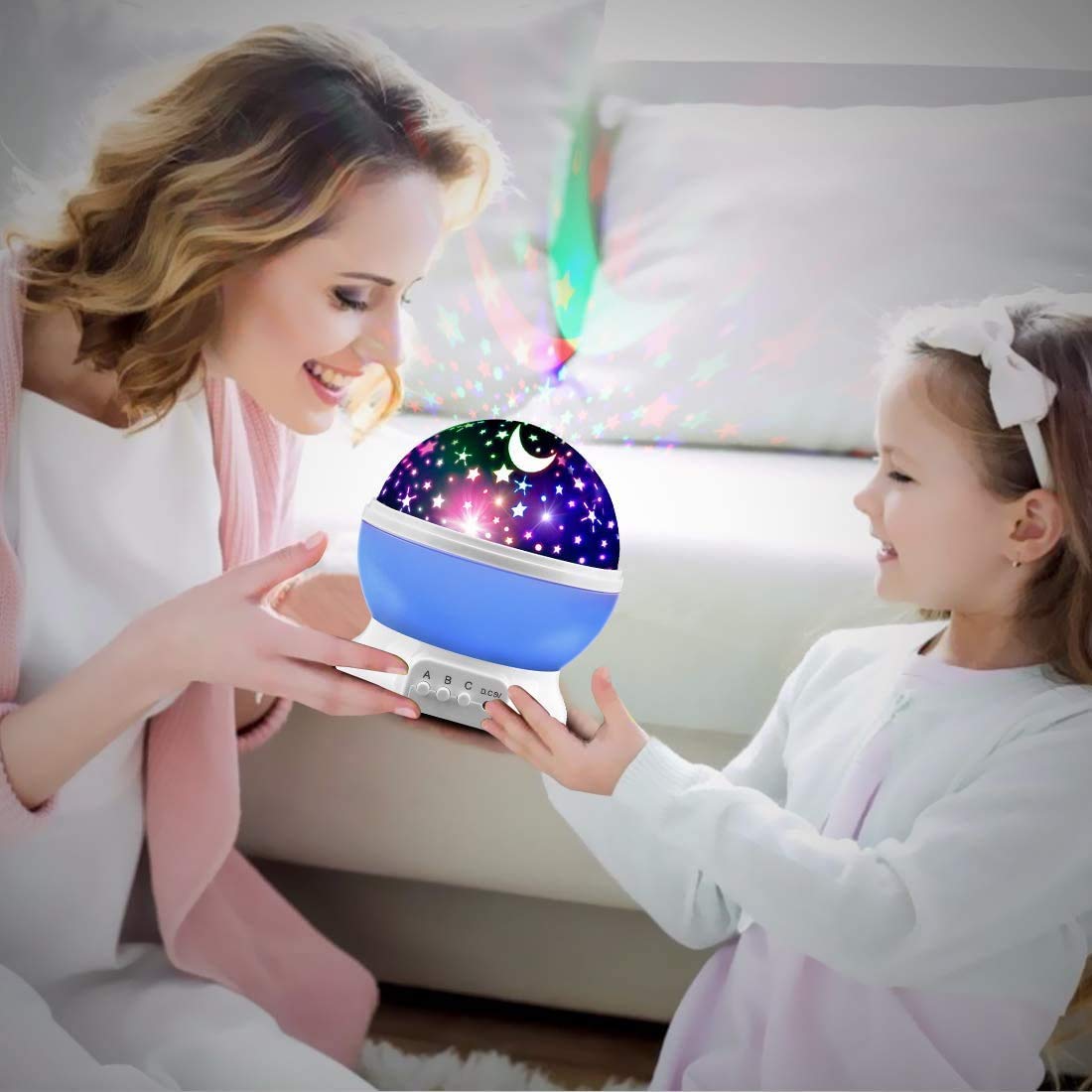 LED Star Light Cosmos Projector Galaxy Night Lamp, Kids Room Lights, Star Master Dream Rotating Projector Lamp for Bedroom, Decoration, 360 Degree Rotating Moon Sky Romantic Gifts