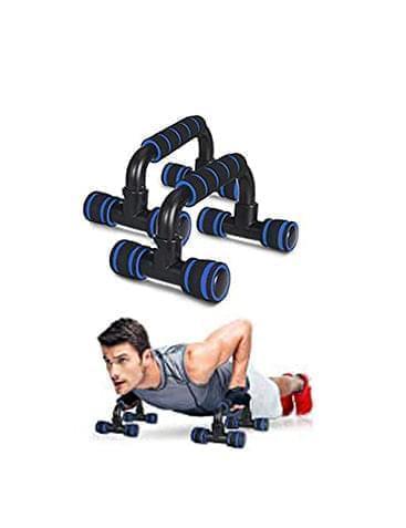 Wellberg Gym Combo (Spring Tummy Trimmer+ Push Up Bar Stand+Dual Wide Ab Roller Wheel for Abs Workouts)Unisex - WELLBERG