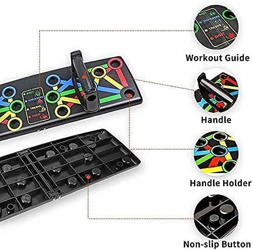 Wellberg Portable Push Up Board | Body Building Exercise Tools | Chest Triceps | 14 in 1 Multi-Function Pushup Bracket Rack Dips Stand Body | Push Up Equipment For Men Women - WELLBERG