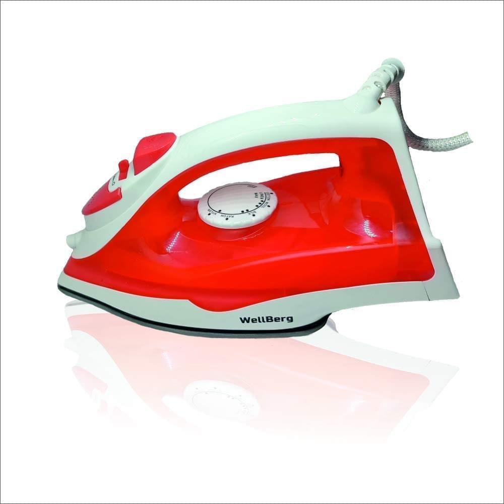 Wellberg Stream Iron 1300 watt (Thermostatic Electric Steam Iron with ABS) Guarantees Safety - WELLBERG