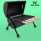 Wellberg Charcoal Barbeque Grill set with 6 Skewers | Peel Proof paint - WELLBERG